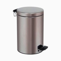 Clinical pedal bin, stainless steel, removable plastic container, twelve liter capacity